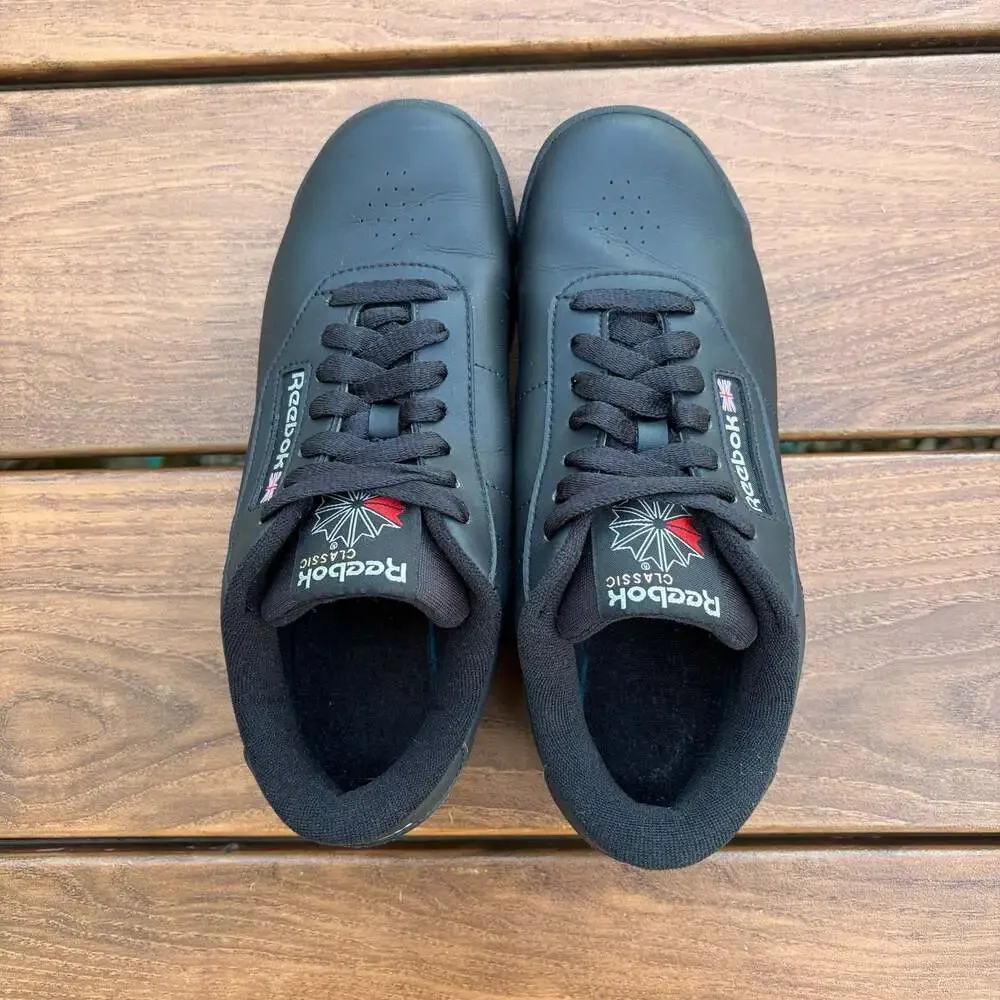 New Reebok Princess Women's Classic Casual Sneakers in Black Size 6.5
